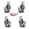 Service Caster 10'' Heavy Duty Semi Steel Cast Iron Wheel Swivel Caster Set with 2 Brakes, 4PK CRAN-SCC-KP92S1030-SSR-2-SLB-2 - alternate 5